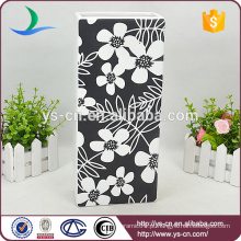 YSv0187-01 Elegant vasos cerâmicos quadrados com design de flores